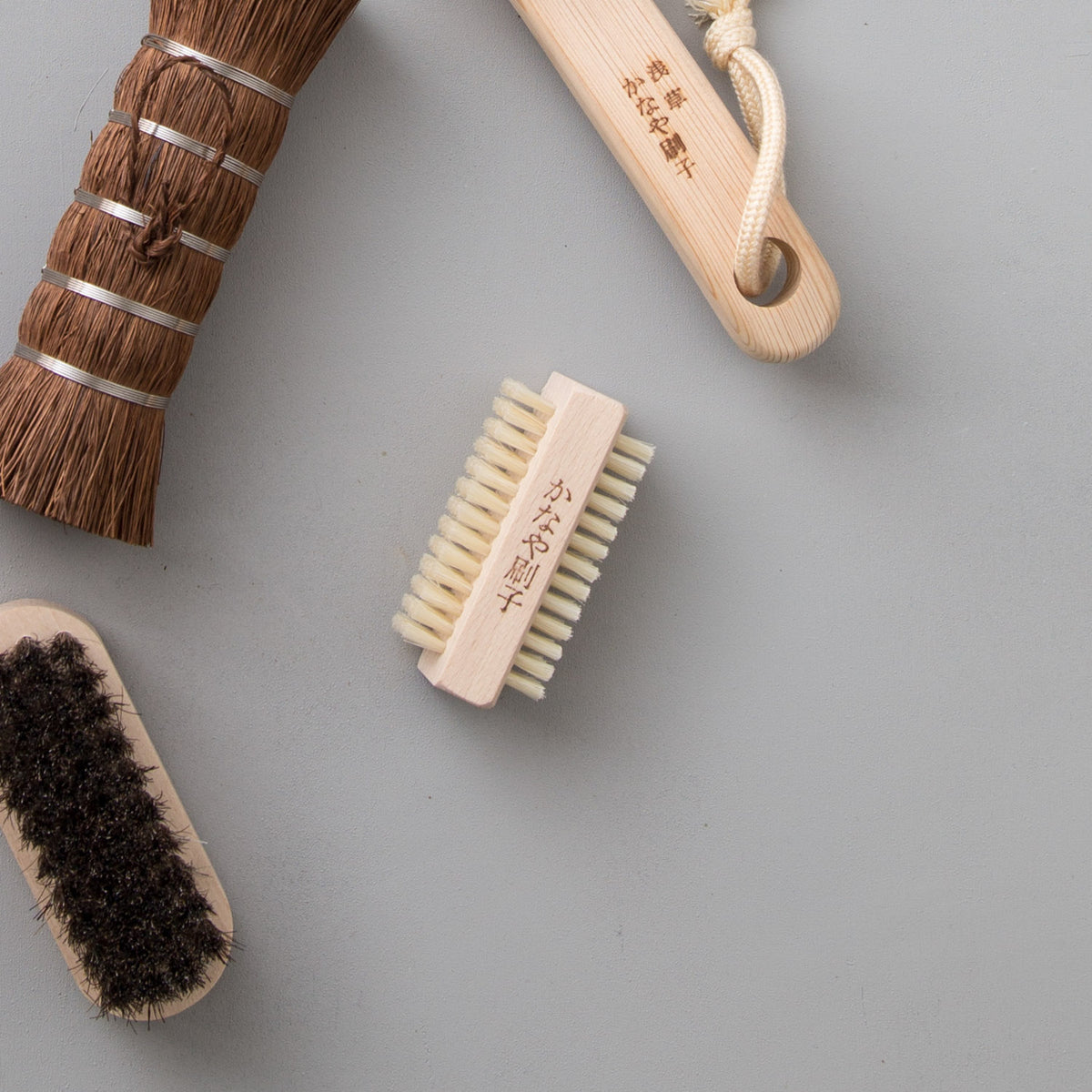 Double Sided Hog Hair Nail Brush