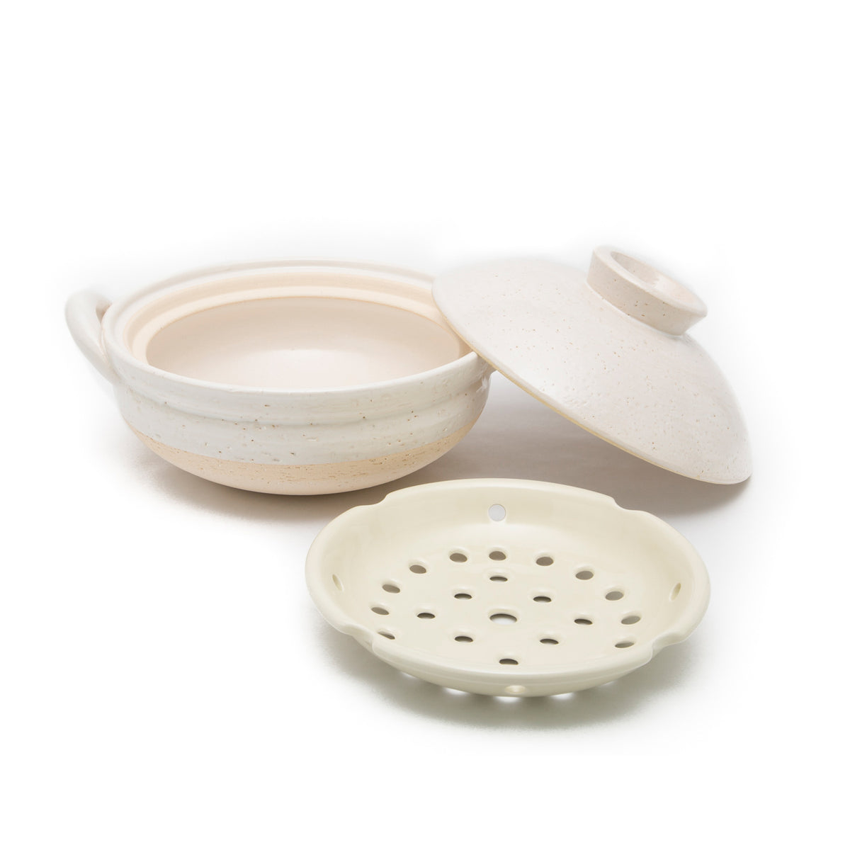 Mushi Nabe - Donabe Steamer - Medium-Clay Hot Pot-Nagatani-en-JINEN