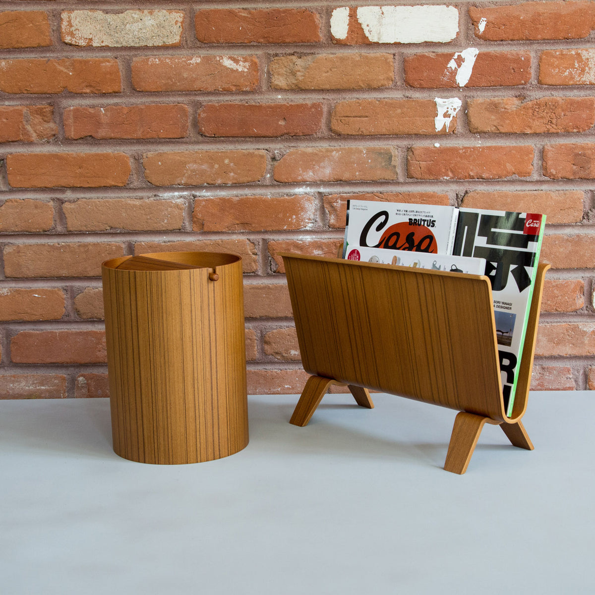Waste Basket With Lid - Small-Waste Basket-Saito Wood-Ayous-JINEN