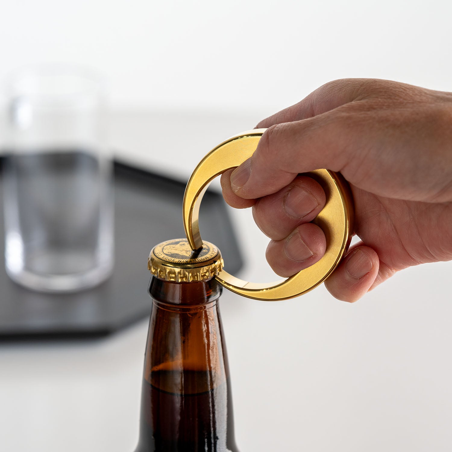 BRASS BOTTLE OPENER - Crescent