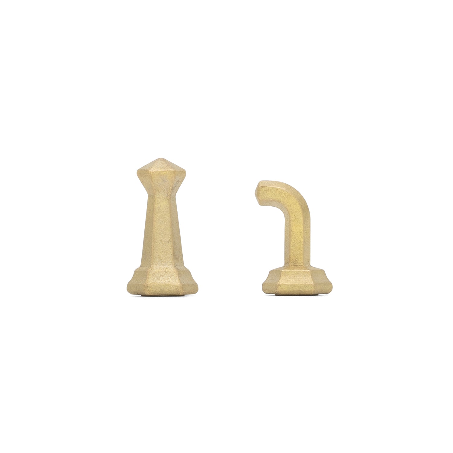 BRASS MAGNET HOOK - CHESS SHAPED, 2 PC SET