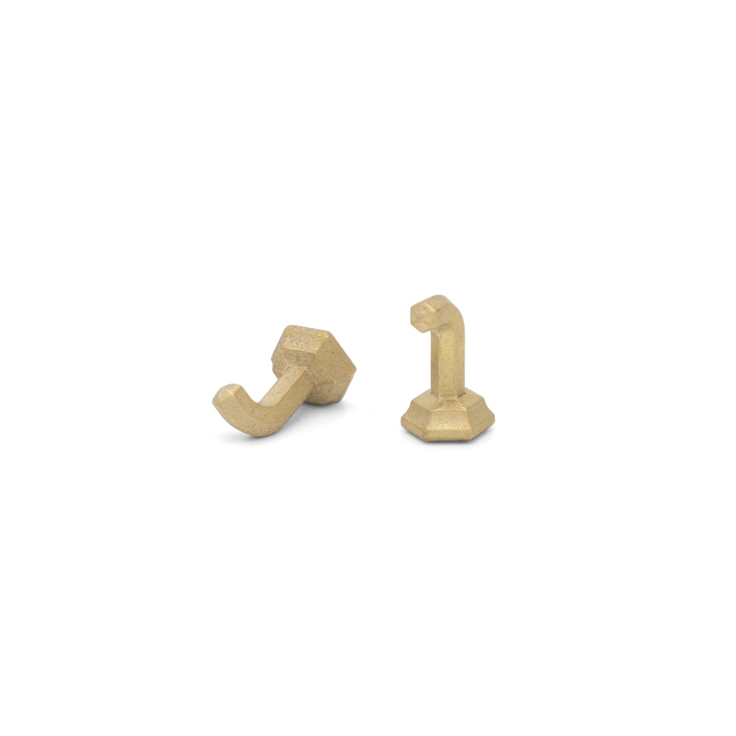 BRASS MAGNET HOOK - L SHAPED, 2 PC SET