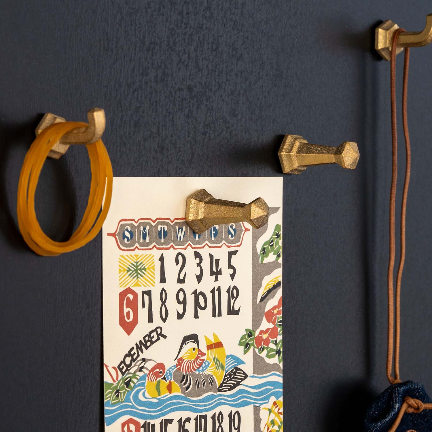 BRASS MAGNET HOOK - CHESS SHAPED, 2 PC SET