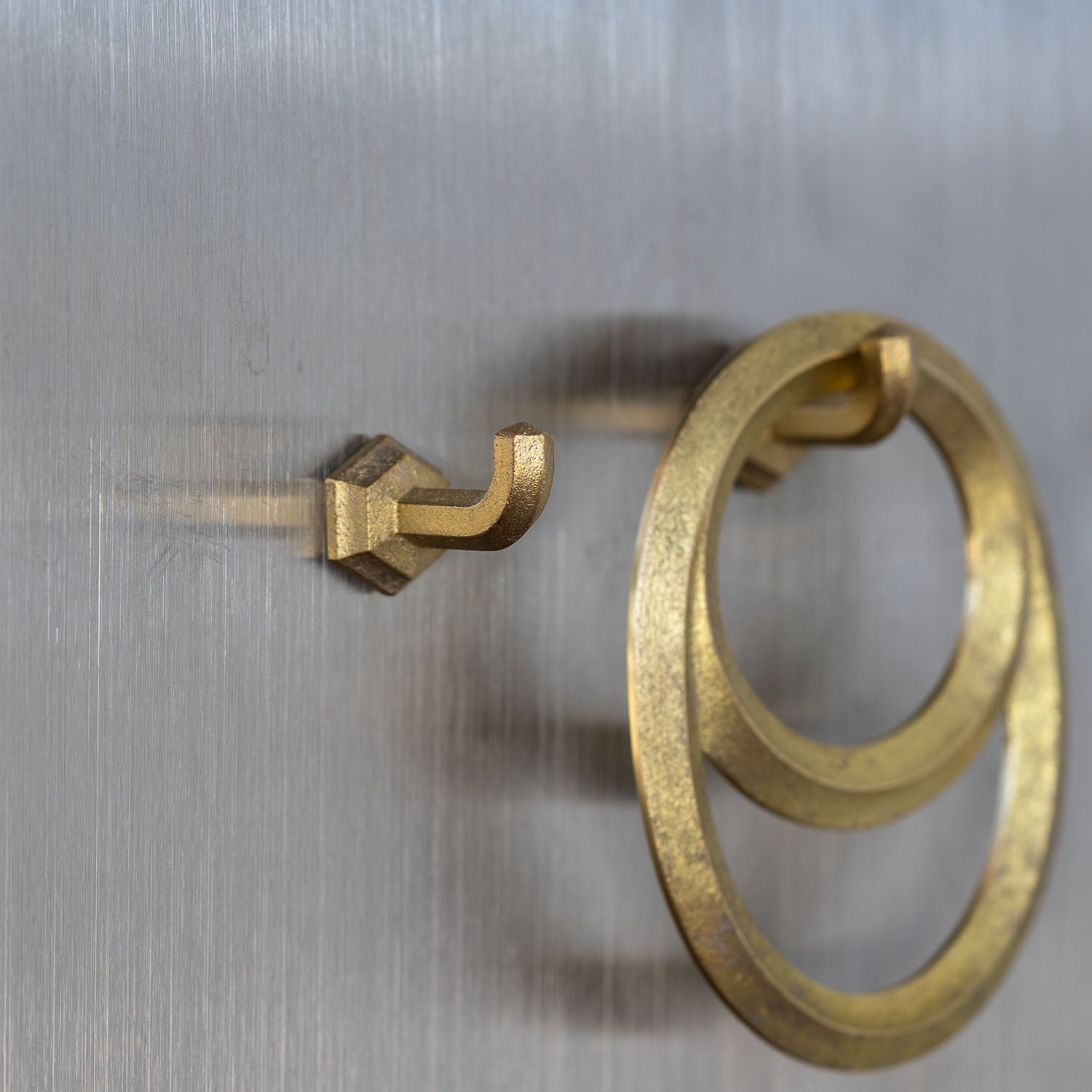 BRASS MAGNET HOOK - L SHAPED, 2 PC SET