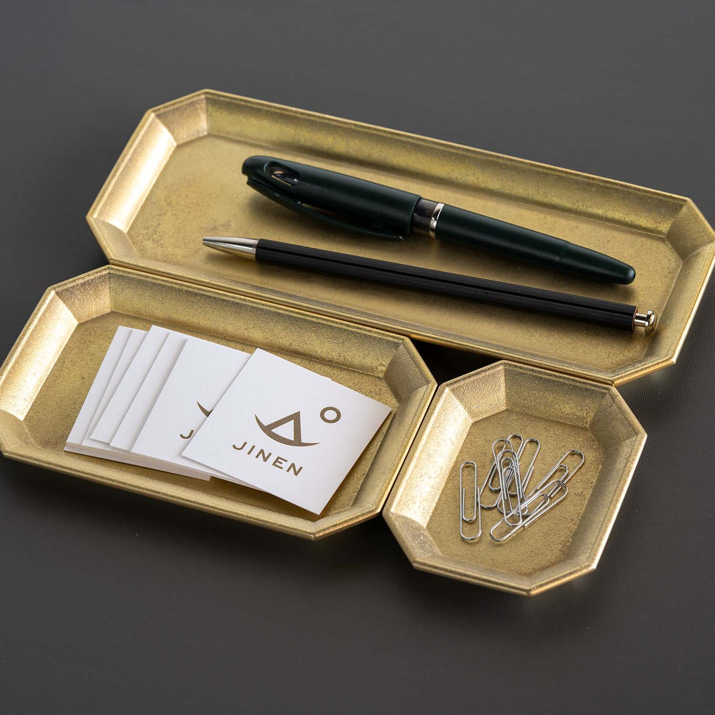 NORAsフレームリムジンSTUDIOwadの収納袋、真鍮プレート6枚セット futagami_brass_stationary_tray