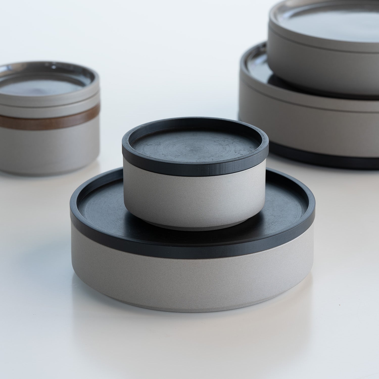 Shallow Bowl, Dark Gray