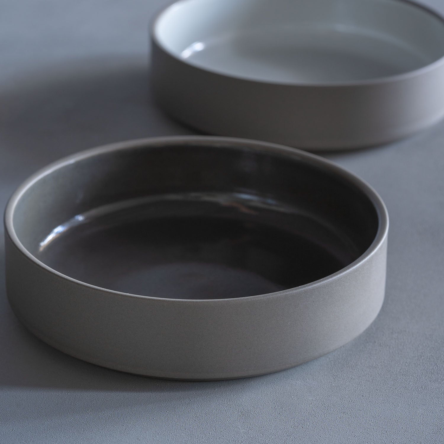 Shallow Bowl, Dark Gray