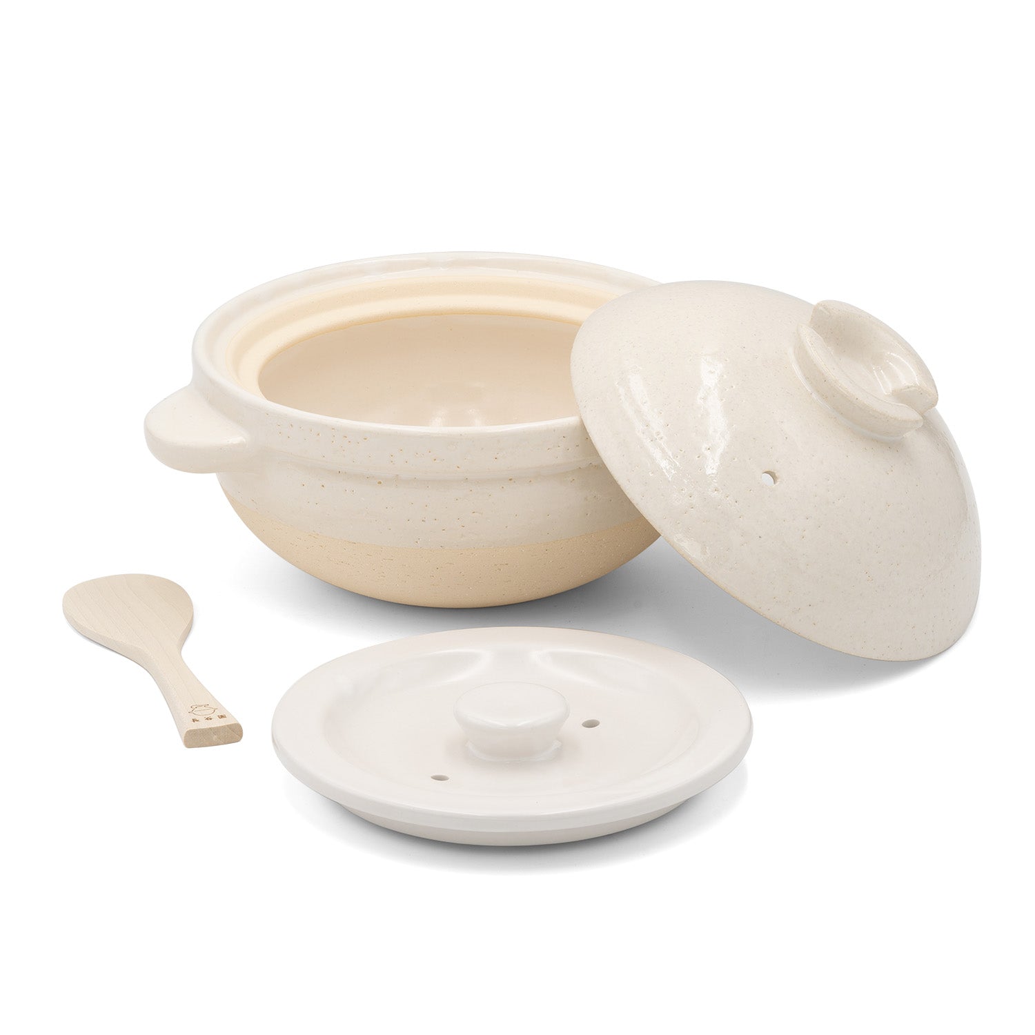 Kamado-san, Donabe Rice Cooker - White, Large