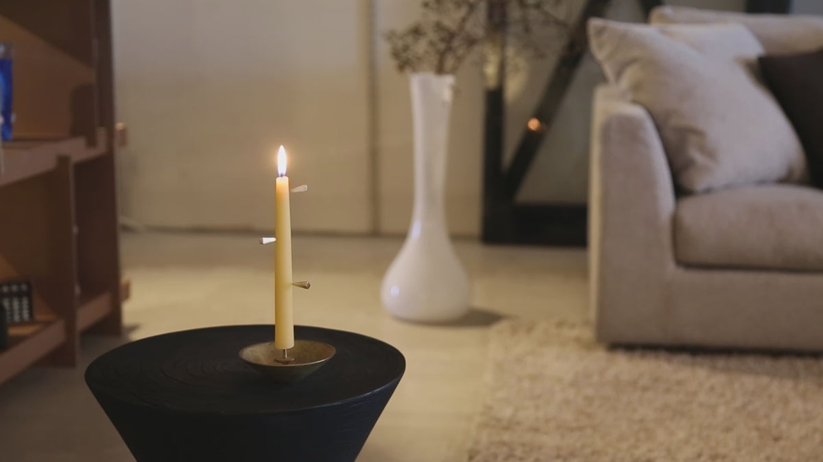 Video of the Nousaku Time Bell Candle Holder in use