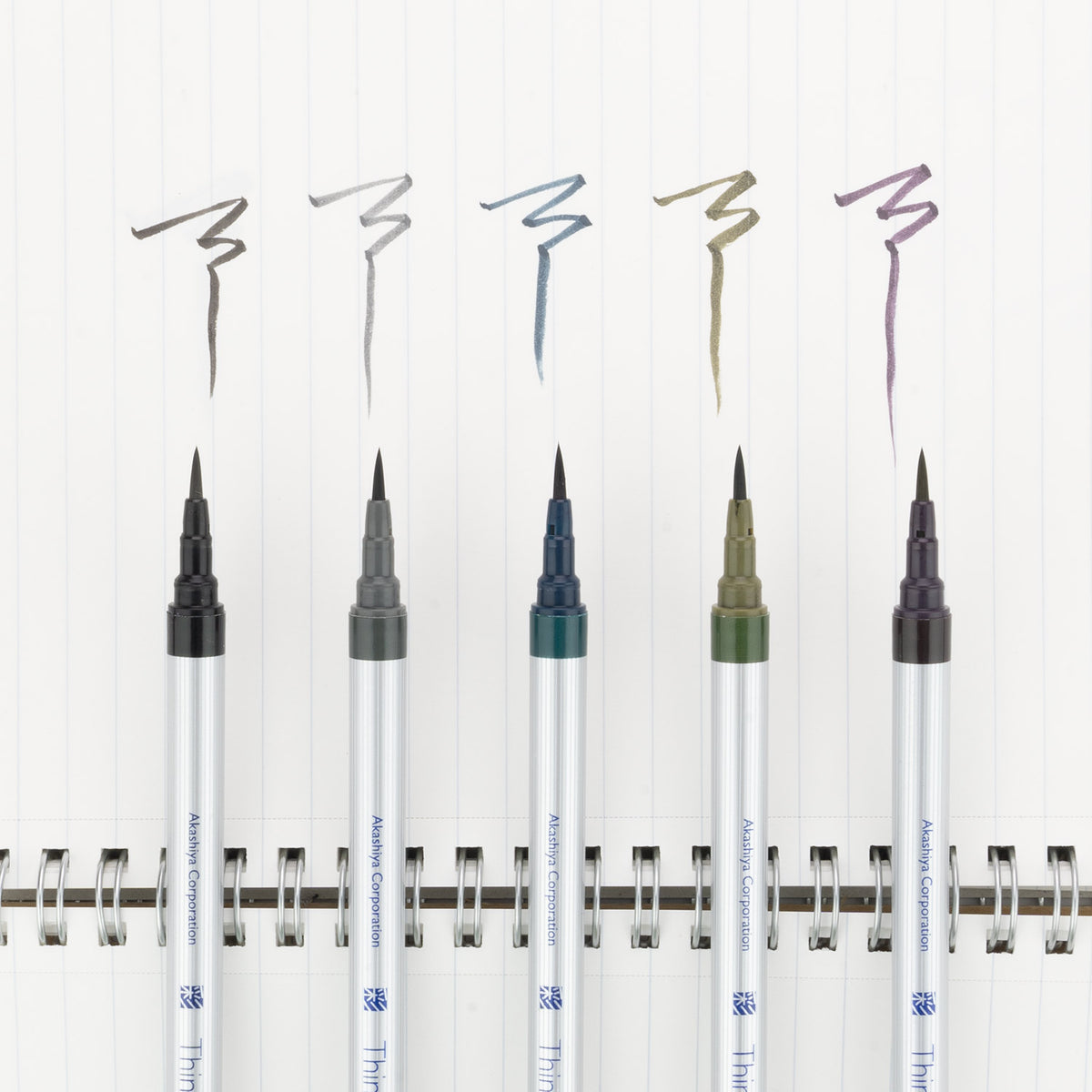 SAI - ThinLINE Brush Pen, Extra Fine, 5 Color Set