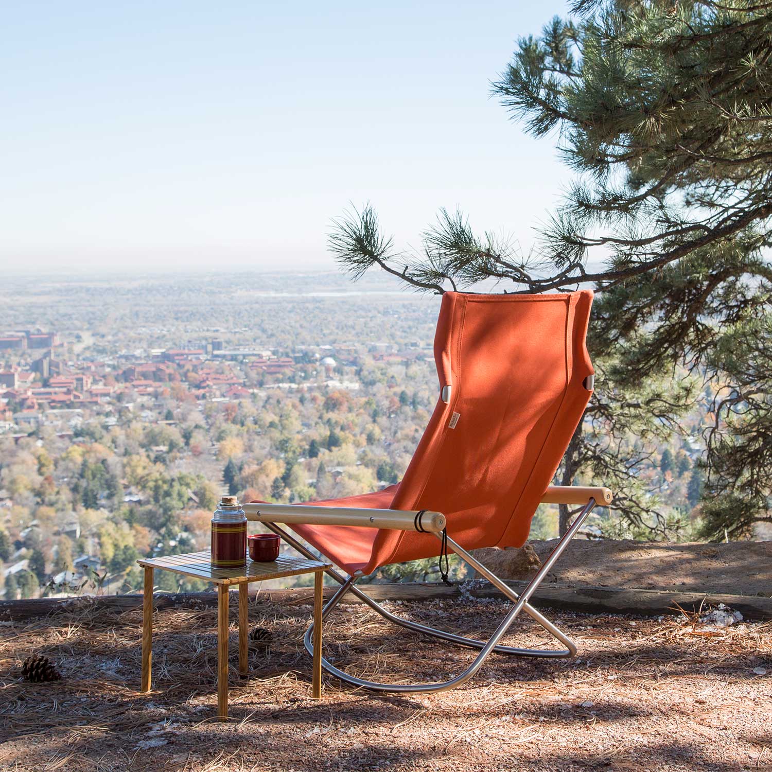 Rocking Chair, Vermilion-Chair-Nychair X-JINEN