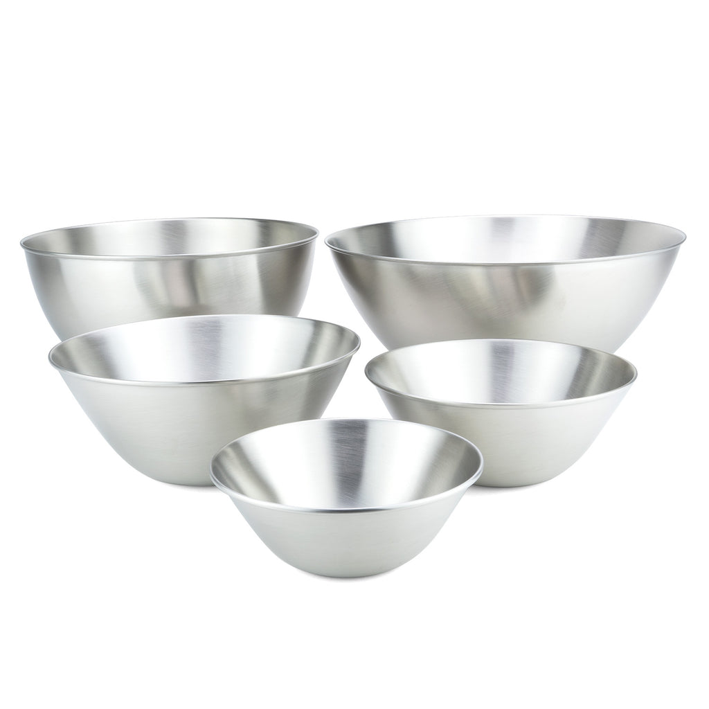 Vinod Mixing Bowls Set - 5-Piece, Easy-Grip, Stainless Steel