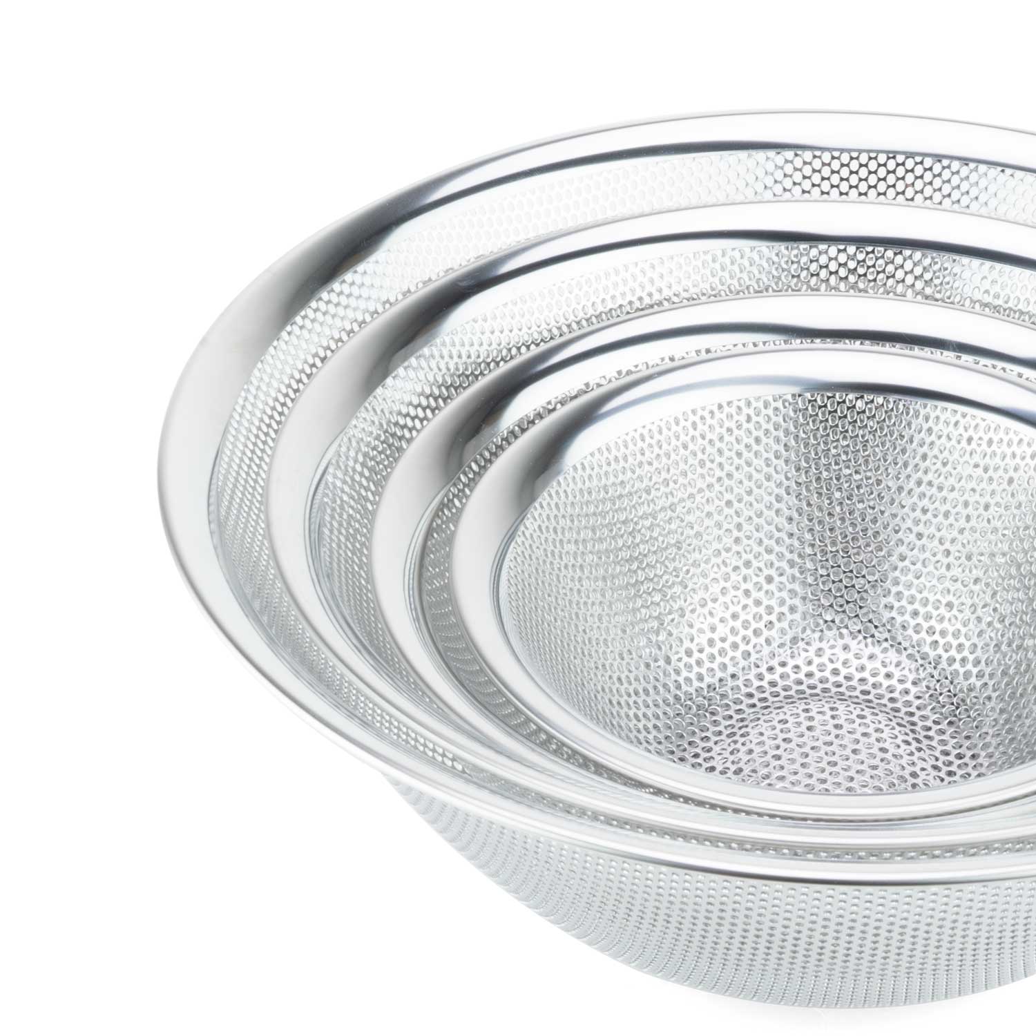 Stainless Steel Punch Pressed Strainer, 4 Pc Set