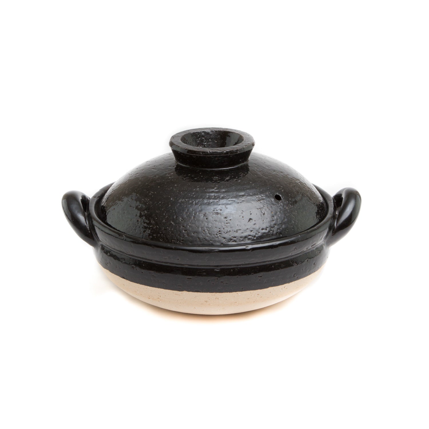 Mushi Nabe - Donabe Steamer - Medium, Black-Clay Hot Pot-Nagatani-en-JINEN