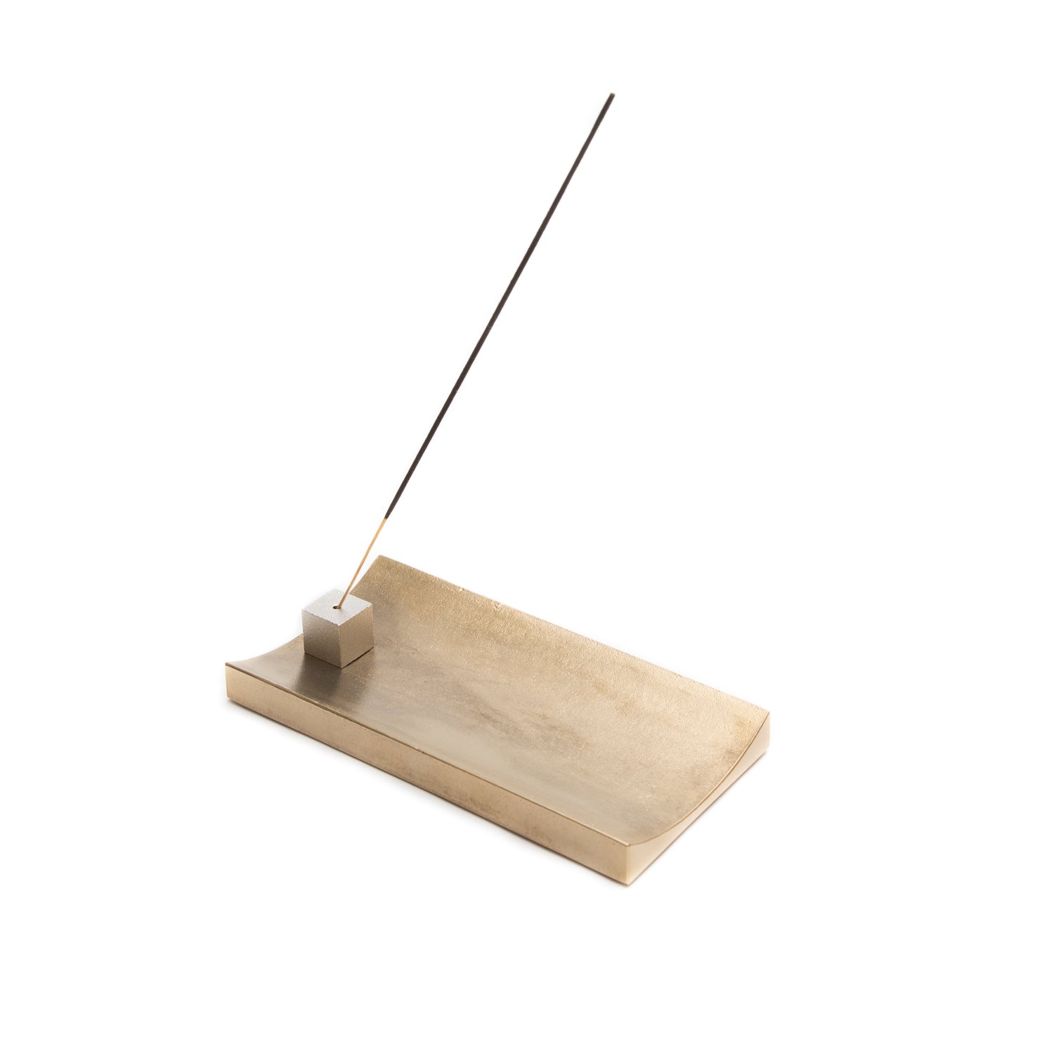 Brass Cubic Incense Holder-Incense Holder-Hakuhodo-Gold-JINEN