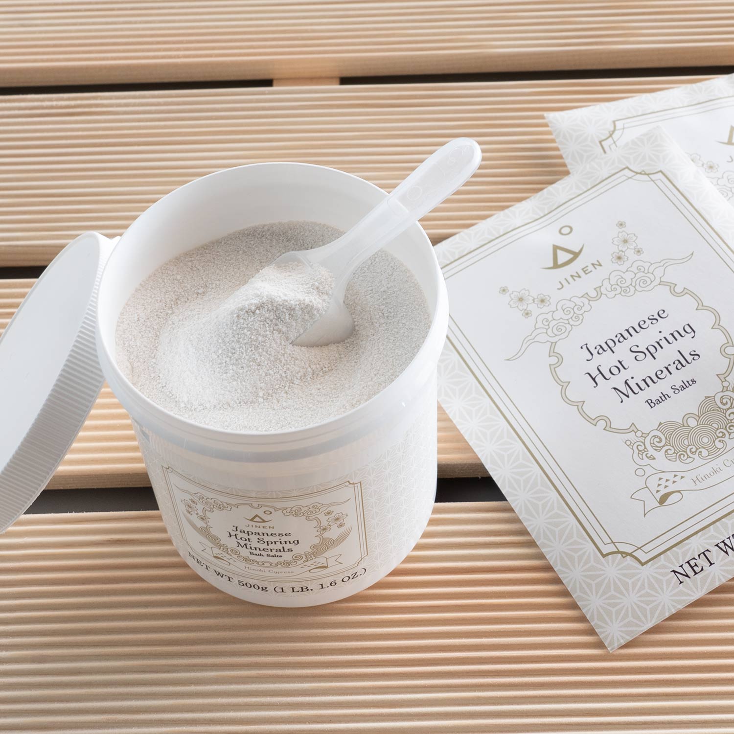 Japanese Hot Spring Minerals Bath Salts, Hinoki - 500g