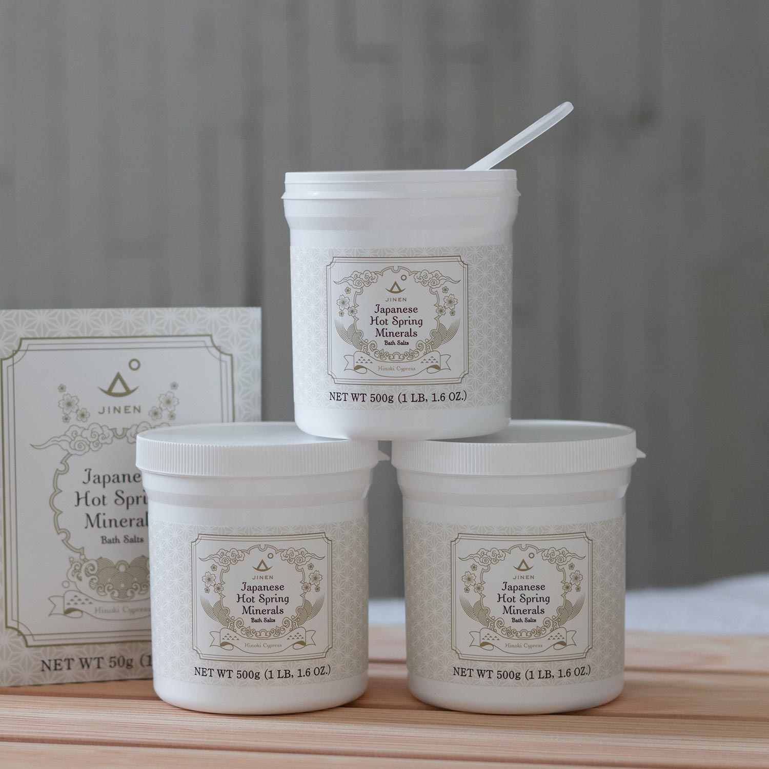 Japanese Hot Spring Minerals Bath Salts, Hinoki - 500g