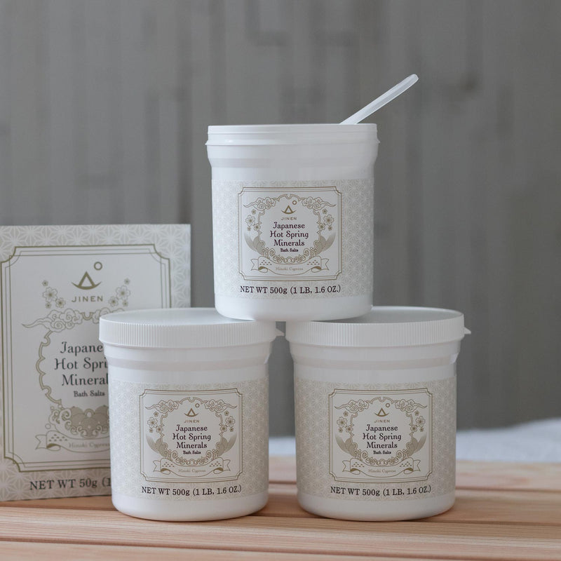 Jinen - Japanese Hot Spring Minerals Bath Salts, Hinoki - 500g – JINEN