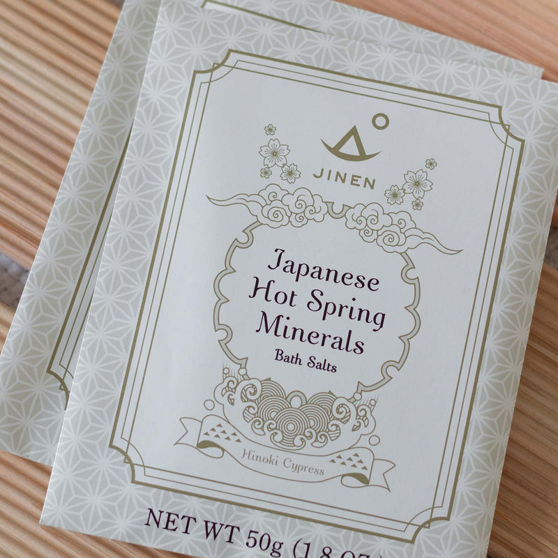 Japanese Hot Spring Minerals Bath Salts, Hinoki - 50g, 3 Pack