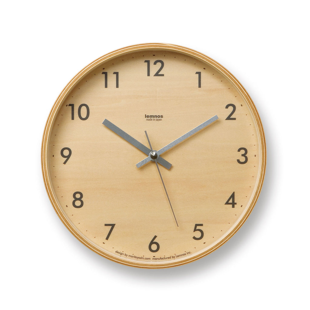 Lemnos Plywood clock / レムノス プライウッド クロック 電波