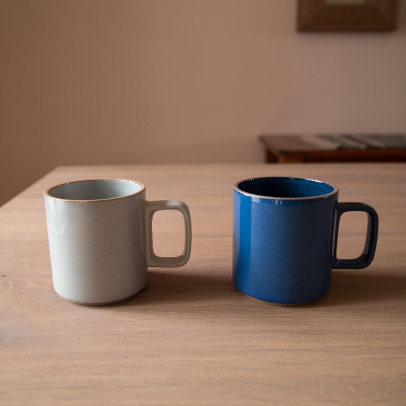 Hasami Porcelain 13 oz Ceramic Mug in Glossy Gray - Spacious