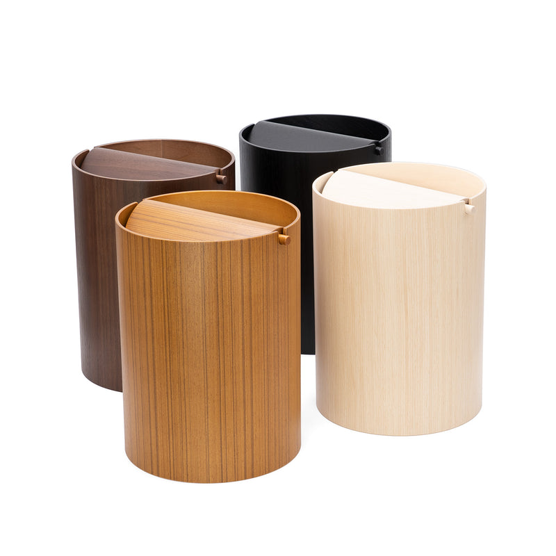 Saito Wood - Waste Basket With Lid - Small – JINEN