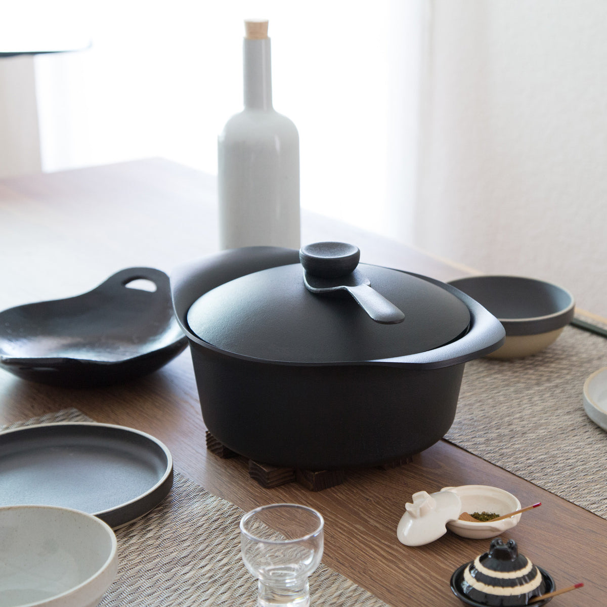 Cast Iron Deep Stewing Pot-Cast Iron Pan/Pot-Sori Yanagi-JINEN