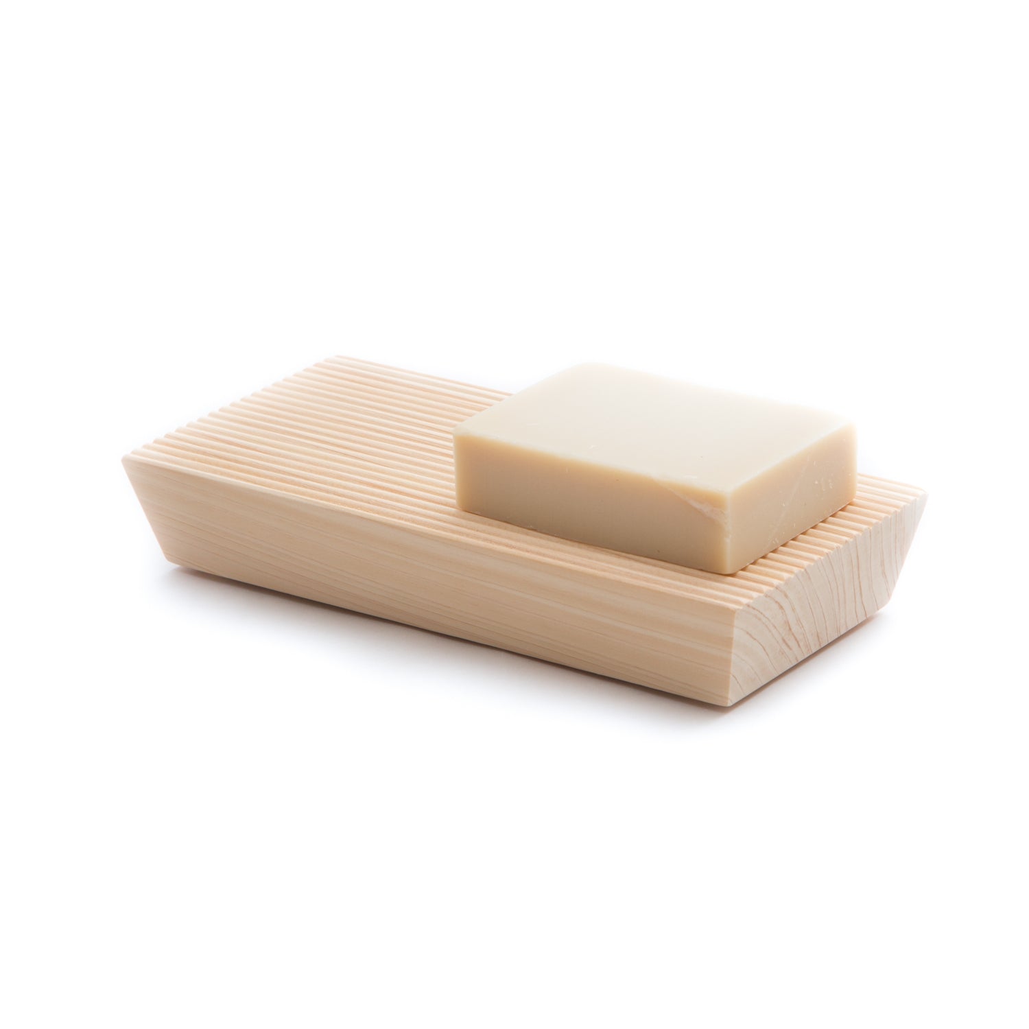 Hinoki Ridged Soap Dish