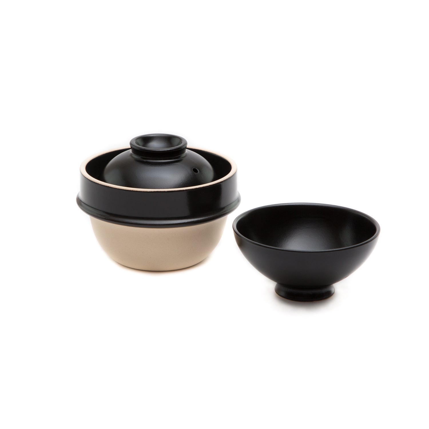 Kamacco - Rice Cooker-Rice Cooker-Tsukamoto Pottery-Black-JINEN